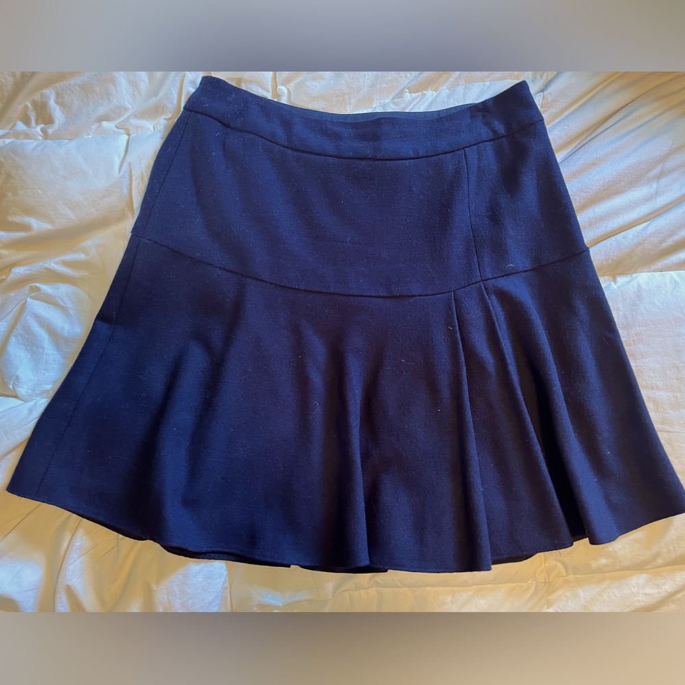 Wool blend skater skirt